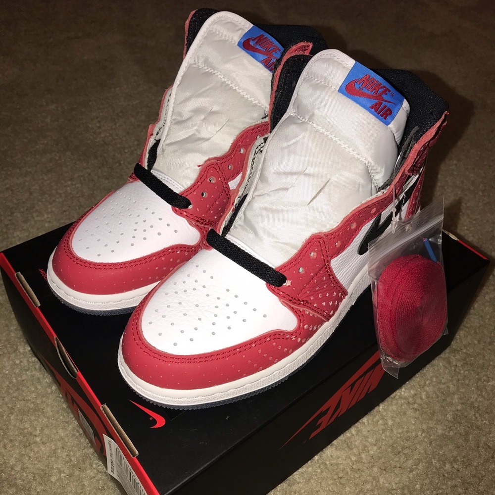 SOLD ‼️‼️NWT Air Jordan 1 Spiderman / spiderverse - Picture 3 of 4